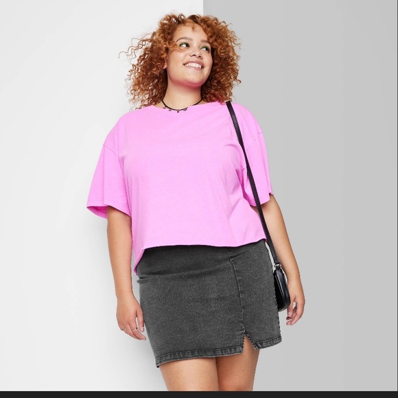 Wild Fable Women's Notch Front Seamed Denim Mini Skirt NWT - Picture 3 of 11